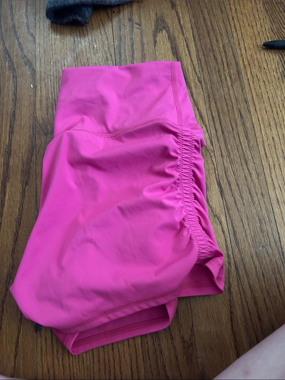 HALARA Hot Pink High-Rise Bike Shorts with Side Ruching